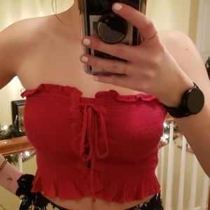 Lace-up Tube Top